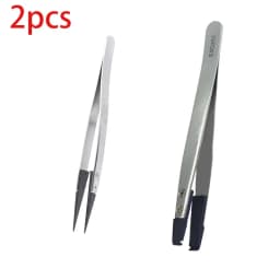 1-5PC Watch Hands Installation Work Tweezers Straight Elbow Handle Stainless Antistatic Plastic Tweezers ESD-259 ESD-259A ESD-7A