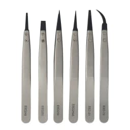 1-5PC Watch Hands Installation Work Tweezers Straight Elbow Handle Stainless Antistatic Plastic Tweezers ESD-259 ESD-259A ESD-7A