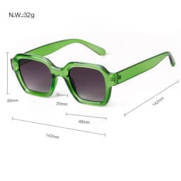 STORY Retro Trendy Orange Square Sunglasses Women Men 2024 Fashion Transparent Green Frame Rectangle Sun Glasses Female Shades