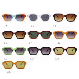 STORY Retro Trendy Orange Square Sunglasses Women Men 2024 Fashion Transparent Green Frame Rectangle Sun Glasses Female Shades