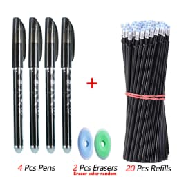26 Pcs/Set Kawaii Erasable Pens 0.5mm Gel Pen Waterproof Gel Ink Stationery School Writing Supplies for Notebook Office Student