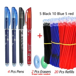 26 Pcs/Set Kawaii Erasable Pens 0.5mm Gel Pen Waterproof Gel Ink Stationery School Writing Supplies for Notebook Office Student