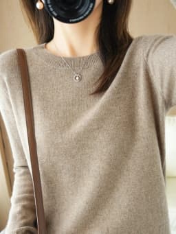 Autumn Winter Women Wool Sweater O-neck Long Sleeve Pullover Basic Casual Loose Style Famale Clothing Merino Wool Knitwear Tops