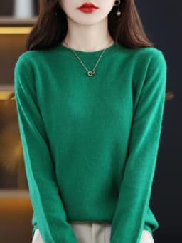 Autumn Winter Women Wool Sweater O-neck Long Sleeve Pullover Basic Casual Loose Style Famale Clothing Merino Wool Knitwear Tops