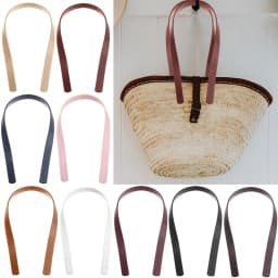 2Pcs PU Leather Shoulder Bag Strap Women Girls Bag Handles DIY Replacement Handle for Handbag Belt Bag Accessory