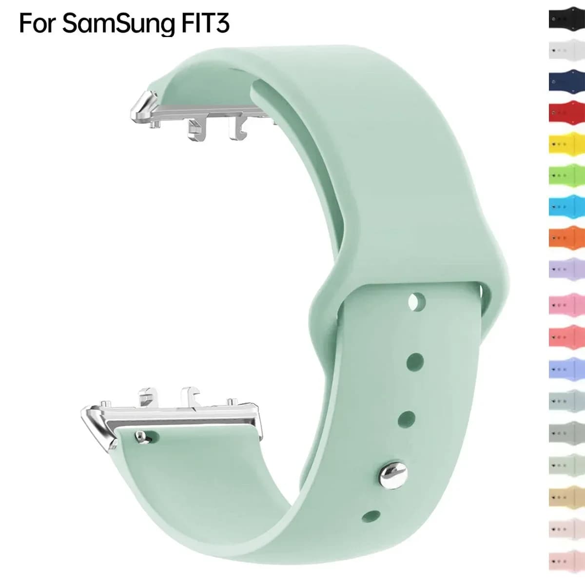 Silicone Strap for Samsung Galaxy Fit 3 Band Bracelet Sport Correas for Galaxy Fit3 Band Accessories Replacement Belt Watchband