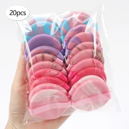 Air Cushion Powder Puff 10-20-30-50 Bags Random Colors and Shapes. Contains Air Cushion Powder Puff, Latex-Free Sponge Mix and