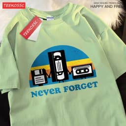 Never Forget The Old Radio Men Women T Shirts Harajuku O-Neck T-Shirts Vintage Oversize Clothing Summer Cotton Tshirts Couple