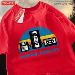 Never Forget The Old Radio Men Women T Shirts Harajuku O-Neck T-Shirts Vintage Oversize Clothing Summer Cotton Tshirts Couple