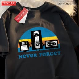 Never Forget The Old Radio Men Women T Shirts Harajuku O-Neck T-Shirts Vintage Oversize Clothing Summer Cotton Tshirts Couple