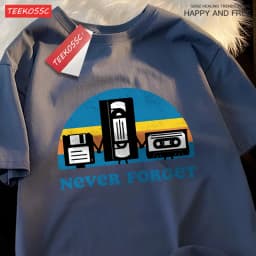 Never Forget The Old Radio Men Women T Shirts Harajuku O-Neck T-Shirts Vintage Oversize Clothing Summer Cotton Tshirts Couple