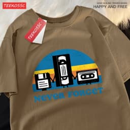 Never Forget The Old Radio Men Women T Shirts Harajuku O-Neck T-Shirts Vintage Oversize Clothing Summer Cotton Tshirts Couple