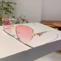 KAMMPT Vintage Cat Eye Sunglasses Women 2024 New Retro Stylish Gradient Shades Trendy Fashion Brand Designer Pink Sun Glasses