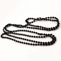 5pcs 1.5mm 2mm 2.4mm Black Plated Ball Beads Chain Necklace Bead Connector 65cm(25.5 inch)