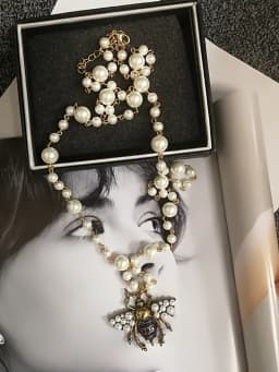 Luxury Handmade Elastic Pearl Bee Bracelet Bangle Jewelry For Women Party Gift