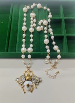 Luxury Handmade Elastic Pearl Bee Bracelet Bangle Jewelry For Women Party Gift