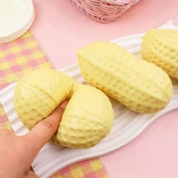 2 Styles Peanut Squishy Toys Crunchy Or Slow Rebound Food Shaped Stress Ball ASMR Sensory Fidget Toy for Adults Desk Recess Toy