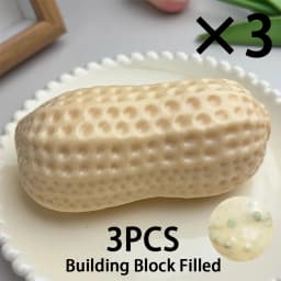 2 Styles Peanut Squishy Toys Crunchy Or Slow Rebound Food Shaped Stress Ball ASMR Sensory Fidget Toy for Adults Desk Recess Toy