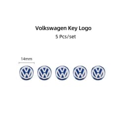 5/10Pcs 14mm Car Remote Key Stickers Badge Emblem Car Accessories For VW Scirocco Polo T5 Passat b6 Golf mk5 Tiguan Jetta CC MK7