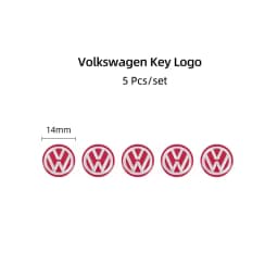 5/10Pcs 14mm Car Remote Key Stickers Badge Emblem Car Accessories For VW Scirocco Polo T5 Passat b6 Golf mk5 Tiguan Jetta CC MK7