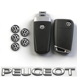 5/10Pcs 14mm Car Remote Key Stickers Badge Emblem Car Accessories For VW Scirocco Polo T5 Passat b6 Golf mk5 Tiguan Jetta CC MK7