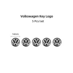 5/10Pcs 14mm Car Remote Key Stickers Badge Emblem Car Accessories For VW Scirocco Polo T5 Passat b6 Golf mk5 Tiguan Jetta CC MK7