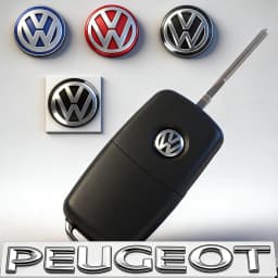 5/10Pcs 14mm Car Remote Key Stickers Badge Emblem Car Accessories For VW Scirocco Polo T5 Passat b6 Golf mk5 Tiguan Jetta CC MK7