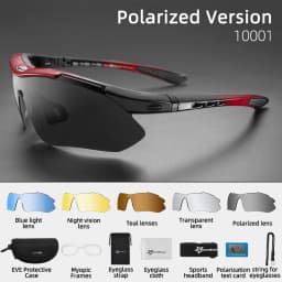 ROCKBROS Cycling Polarized glasses Bike Sunglasses Outdoor Sports Sunglasses MTB PC Goggles Eyewear 5/3 Lens Bicycle Accessory