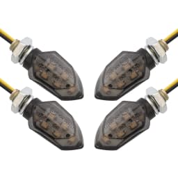 4PCS/set Mini Motorcycle Smoke Lens Turn Signal Light 5LED 12V Amber Blinker Indicator Lamp Motorcycle Universal Easy to Install