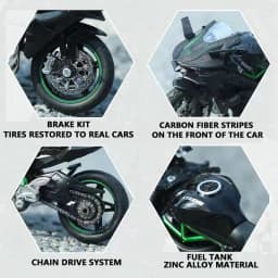 1:18 Ninja Diecast Motorcycle Model Workable Shock-Absorber Toy For Children Gifts Toy Decoration