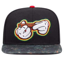 New Two Handed Cigarettes Embroidery Snapback Cap Hot Sale Unisex Fashion Adjustable Baseball Cap Women Flat Brimmed Hat