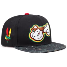 New Two Handed Cigarettes Embroidery Snapback Cap Hot Sale Unisex Fashion Adjustable Baseball Cap Women Flat Brimmed Hat
