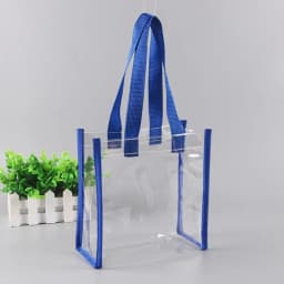 Transparent Pvc Clear Tote Bag Large Capacity Car Sewn Plastic Cosmetics Shopping Bag Jelly Bag Gift Bag Can