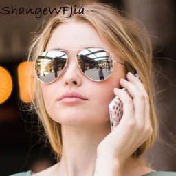2024 Pilot Aviation Sunglasses MenShades Retro Classic Silver Sun Glasses Female Male Brand metal frame sunglasses sunshade