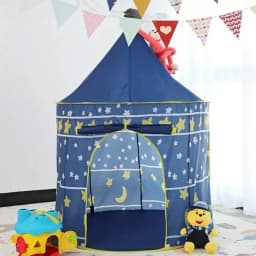 Night Sky Design Children's Play House Tent, Cute Castle for Little Boys and Girls