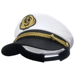 Excellent Decoration for Adult Yacht Blue and White Striped Sailor Captain Hat 3D Embroidered Sailor Hat Party Dance Costume