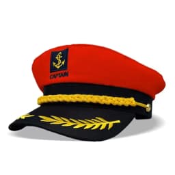 Excellent Decoration for Adult Yacht Blue and White Striped Sailor Captain Hat 3D Embroidered Sailor Hat Party Dance Costume