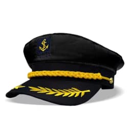 Excellent Decoration for Adult Yacht Blue and White Striped Sailor Captain Hat 3D Embroidered Sailor Hat Party Dance Costume