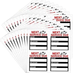40 Pcs Oil Change Maintenance Service Reminder Stickers Window Rectangle Adhesive Labels Stickers Car Sticker "NEXT SERVICE DUE"