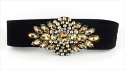 Rhinestone Inlaid Belts Sweet Elastic Female Girdle Dress Multicolored Diamonds Belt for Women Wedding Party Girdle