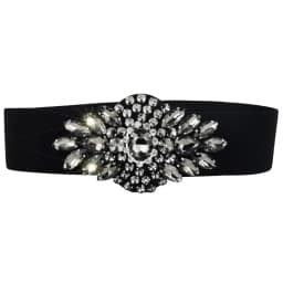 Rhinestone Inlaid Belts Sweet Elastic Female Girdle Dress Multicolored Diamonds Belt for Women Wedding Party Girdle