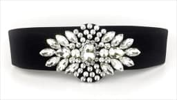 Rhinestone Inlaid Belts Sweet Elastic Female Girdle Dress Multicolored Diamonds Belt for Women Wedding Party Girdle