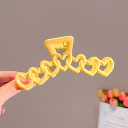 Colorful Dopamine Plastic Hair Claw Love Heart Shark Clamp Fashion Design Sweet Simple Irregular Hair Clips Headwears A-