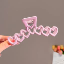 Colorful Dopamine Plastic Hair Claw Love Heart Shark Clamp Fashion Design Sweet Simple Irregular Hair Clips Headwears A-