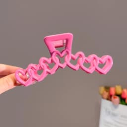 Colorful Dopamine Plastic Hair Claw Love Heart Shark Clamp Fashion Design Sweet Simple Irregular Hair Clips Headwears A-