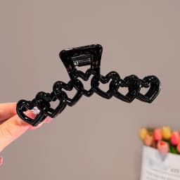 Colorful Dopamine Plastic Hair Claw Love Heart Shark Clamp Fashion Design Sweet Simple Irregular Hair Clips Headwears A-