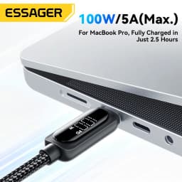 Essager USB Type C To USB C Cable 100W 5A PD Fast Charging Wire Cord For Macbook Xiaomi Samsung Type-C Digital Display Cable 3Ｍ