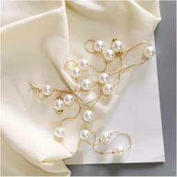 Elegant Pearl Women's Belt Simple Adjustable Metal Thin Chain Dress Skinny Belt Decorative Jewelry