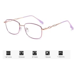 Anti Blue Light Presbyopia Glasses Trendy Metal Small Frame Reading Glasses for Women Portable High-definition Eyeglasses
