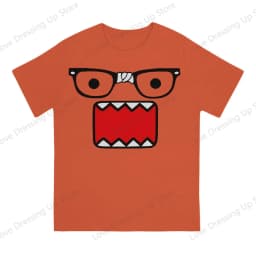 Domo Kun Print Funny Short Sleeved T-shirt Men Women Versatile  Couple Tops